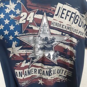 Jeff Gordon T Shirt AOP An American Salute Military Nascar 2015 Adult Mens XL